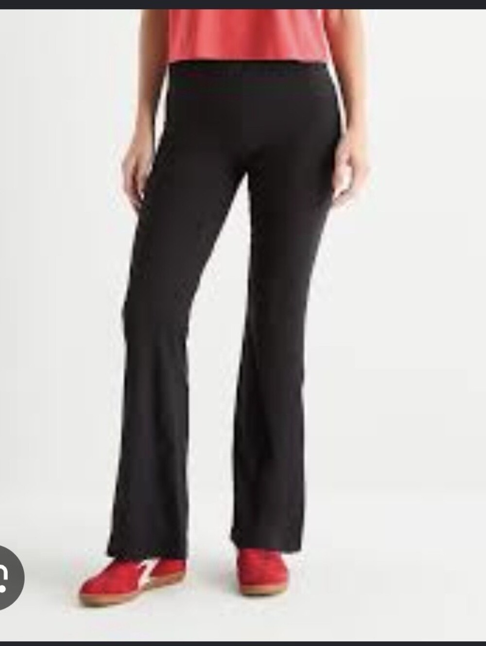 Xersion Slim Fit XLT Black Full Length Flared Leg Workout Leggings EUC